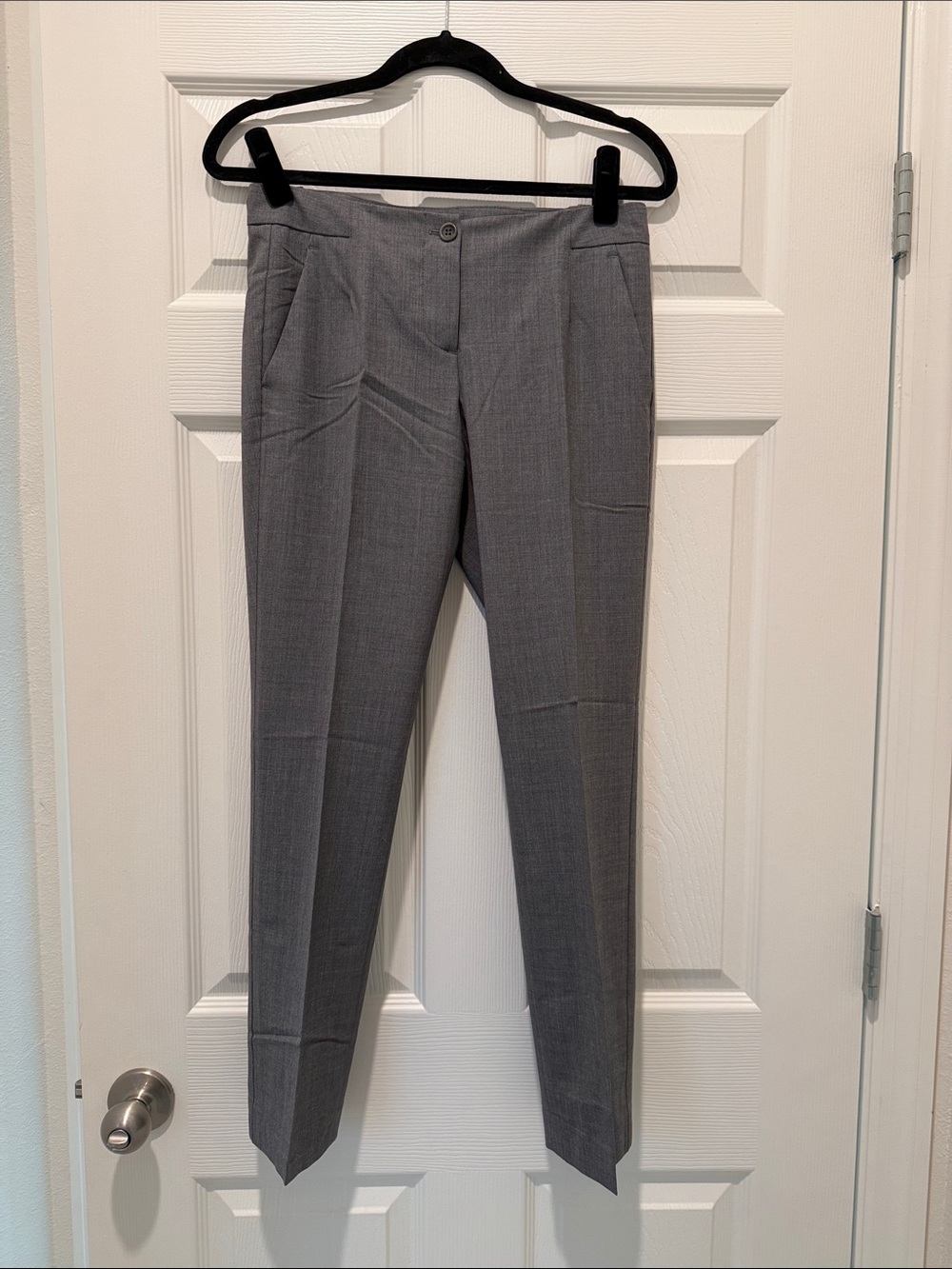 Theory Gray Tailored Straight-Leg Trousers size 2